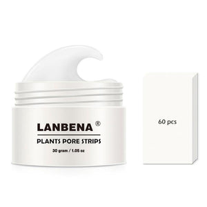 Lanbena - Mascarilla Exfoliante de Poros con Extracto de Aloe Vera para Eliminar Puntos Negros con 60 Tiras