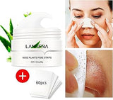 Lanbena - Mascarilla Exfoliante de Poros con Extracto de Aloe Vera para Eliminar Puntos Negros con 60 Tiras