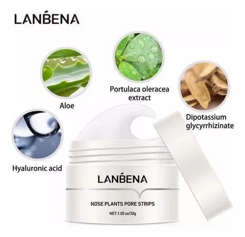 Lanbena - Mascarilla Exfoliante de Poros con Extracto de Aloe Vera para Eliminar Puntos Negros con 60 Tiras